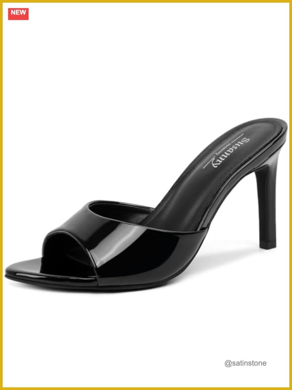 Women's Strappy Stiletto Mule Heels Pointed Open Toe Slip On Dressy Sandals